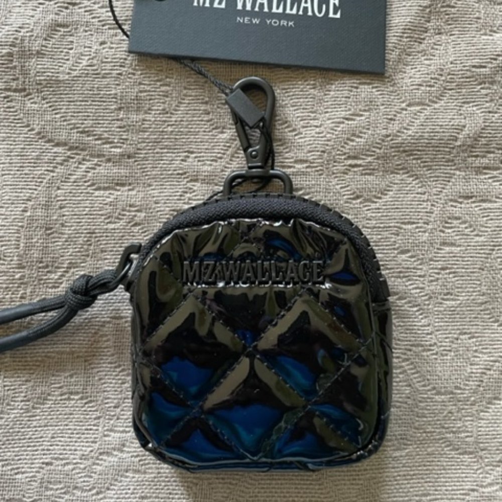 MZ Wallace Black Lacquer Small Metro Link Pouch